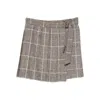 Brunello Cucinelli Check Mini Skirt In Brown