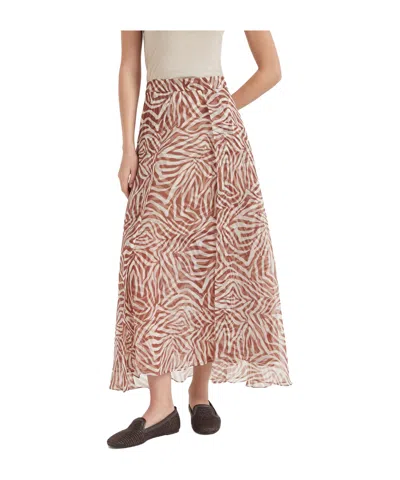 BRUNELLO CUCINELLI BRUNELLO CUCINELLI GRAPHIC PRINTED FLARED SKIRT