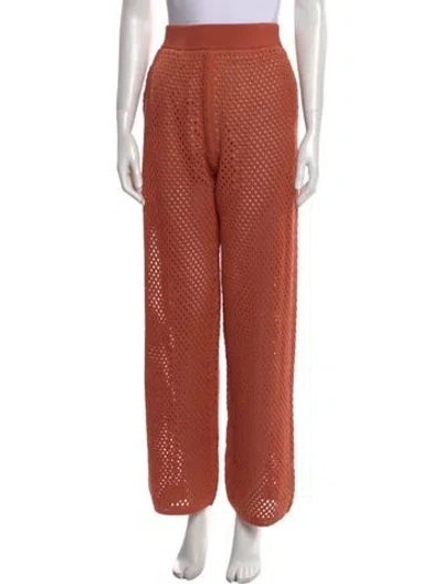 Pre-owned Brunello Cucinelli Patterned Straight Leg Pants In Orange