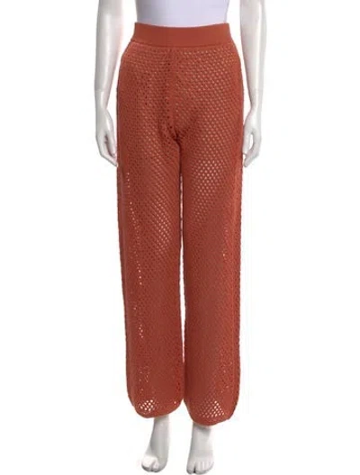 Pre-owned Brunello Cucinelli Patterned Straight Leg Pants W/ Tags In Orange