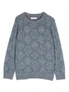 Brunello Cucinelli Patterned Sweater In Blue