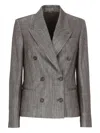Brunello Cucinelli Peak-lapel Double-breasted Blazer In Brown