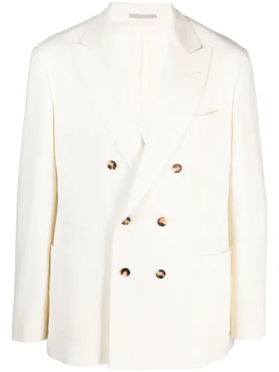 BRUNELLO CUCINELLI PEAK-LAPEL DOUBLE-BREASTED BLAZER