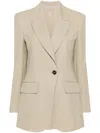 Brunello Cucinelli Tailored Jacket With Notched Lapels In Neutrals