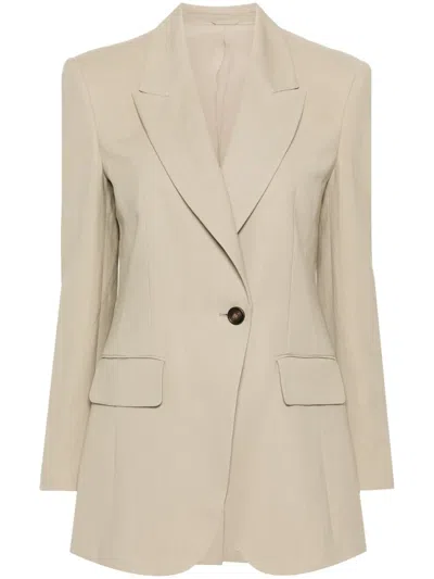 BRUNELLO CUCINELLI PEAK-LAPELS KNITTED BLAZER