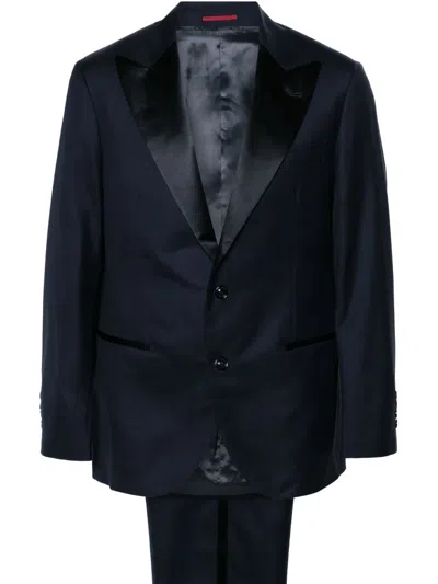 Brunello Cucinelli Peak-lapels Single-breasted Suit In Blue