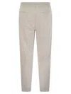 Brunello Cucinelli Men's Pearl Grey Cotton Fleece Trousers In Light Grey