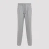 Brunello Cucinelli Men Cotton Denim Pants And Linen In Grey