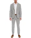 Brunello Cucinelli Houndstooth Three-button Suit In Gray