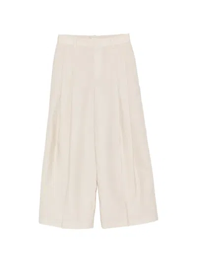Brunello Cucinelli Pences Pleated Trousers In Neutral