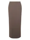 Brunello Cucinelli High Waist Knee Length And Midi Skirt With Back Slit