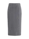 Brunello Cucinelli Pencil Skirt In Gray