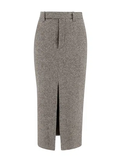 Brunello Cucinelli Pencil Skirt In Brown