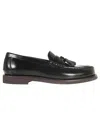 Brunello Cucinelli Minimal Shiny Tassel Calfskin Lo In Black