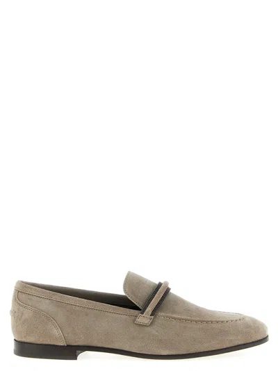 Brunello Cucinelli Penny Loafer Loafers In Gray