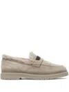 Brunello Cucinelli Penny Loafers In White