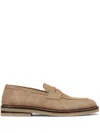 Brunello Cucinelli Loafer Aus Wildleder In Beige