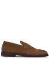 Brunello Cucinelli Interwoven Suede Loafers In Braun