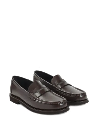 Brunello Cucinelli Penny-strap Leather Loafers