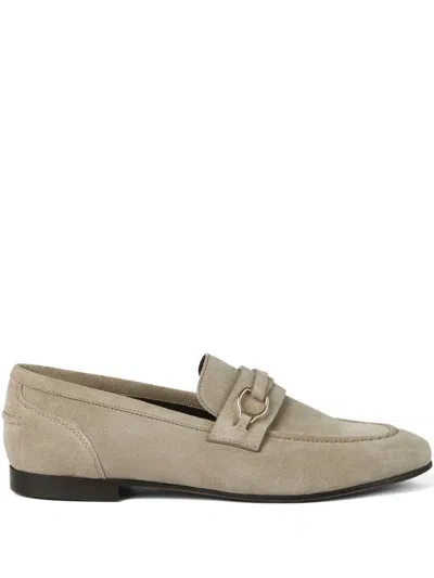 Brunello Cucinelli Penny-strap Loafers In Neutral