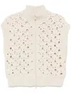 Brunello Cucinelli Sequinned Cardigan In Beige