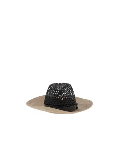 Brunello Cucinelli Perforated-detail Hat In Black