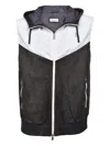 Brunello Cucinelli Perforated Hooded Gilet In Black