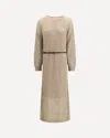Brunello Cucinelli Beige Mohair Casual Dress In Neutral