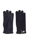 Brunello Cucinelli Perforated Leather Gloves In Black