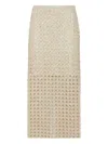 Brunello Cucinelli Dazzling Embroidery Midi Skirt