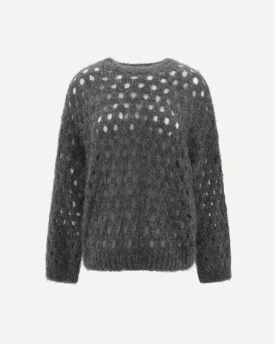 BRUNELLO CUCINELLI PERFORATED SEQUINS SWEATER