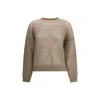 Brunello Cucinelli Rustic Dazzling Net Sweaters And Cardigans Beige