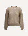 Brunello Cucinelli Women Perforated Sweater In Brown