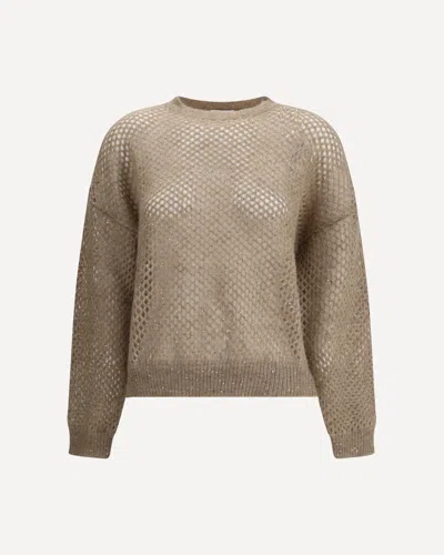BRUNELLO CUCINELLI PERFORATED SWEATER