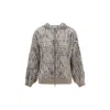 Brunello Cucinelli Perfored Wool Cardigan In Brown