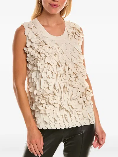 Brunello Cucinelli Petal Effect Sleeveless Top In Neutral