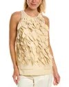 Brunello Cucinelli Petal Silk-blend Top In Multi