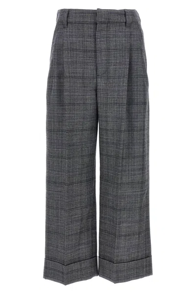 BRUNELLO CUCINELLI PIED DE POULE WOOL PANTS