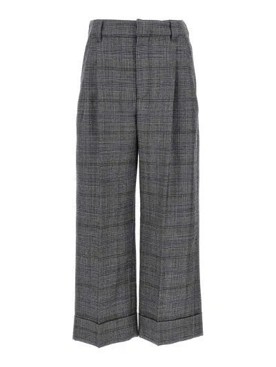 BRUNELLO CUCINELLI PIED DE POULE WOOL PANTS