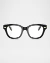 Brunello Cucinelli Pillow Blue Light Glasses In Black