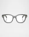 Brunello Cucinelli Pillow Blue Light Glasses In Transparent