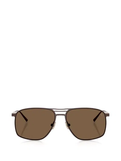 Brunello Cucinelli Pilot Sunglasses In Brown