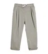 Brunello Cucinelli Pima Comfort Cotton Drawstring Trousers