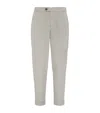 Brunello Cucinelli Men's Garment-dyed Leisure Fit Trousers In Brown