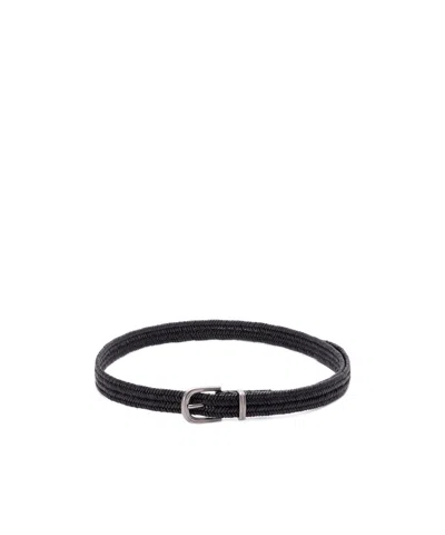 Brunello Cucinelli Pin Buckle Belt In Black  