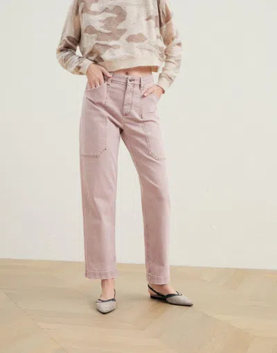 Brunello Cucinelli Pink Cotton Jeans Women's Denim