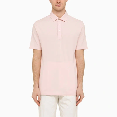 Brunello Cucinelli Pink Cotton Short-sleeved Polo Shirt