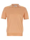 Brunello Cucinelli Short Sleeve V-neck Polo Shirt In Pink