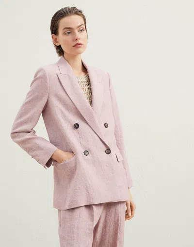 Brunello Cucinelli Pink Linen Blazer