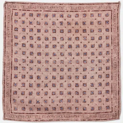 Pre-owned Brunello Cucinelli Pink Printed Wool Handkerchief